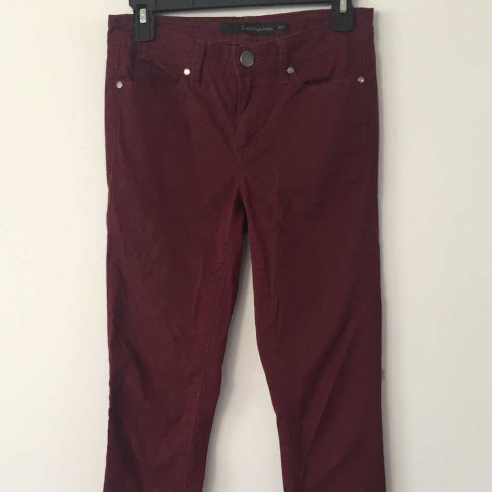 Calvin Klein Burgundy Jeans
